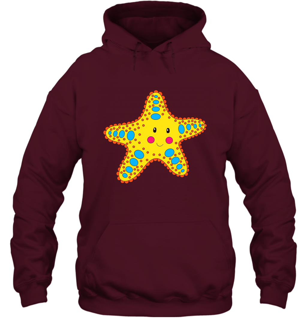 Starfish Summer Beaches Shirt Hoodie Hoodie Maroon