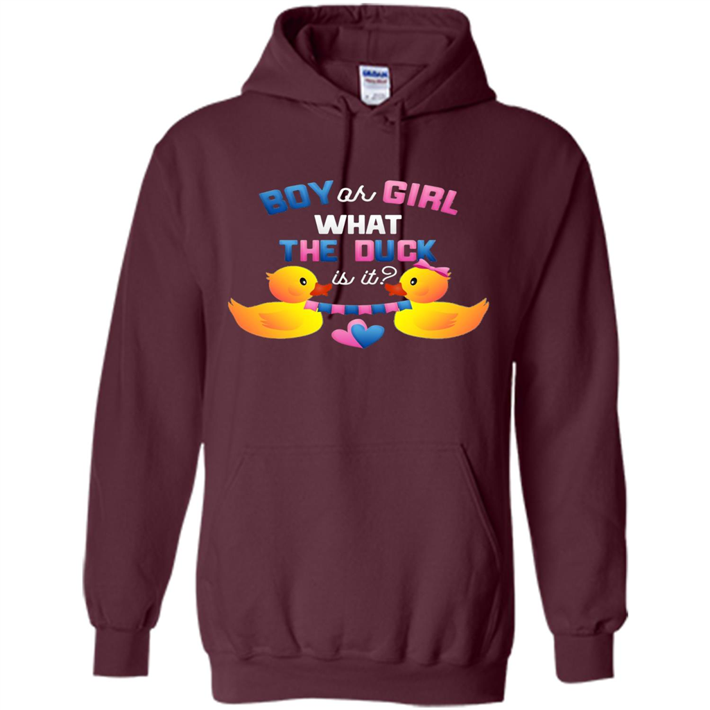 Boy Or Girl What The Duck Is It T-Shirt Gender Reveal Party T-Shirts Maroon