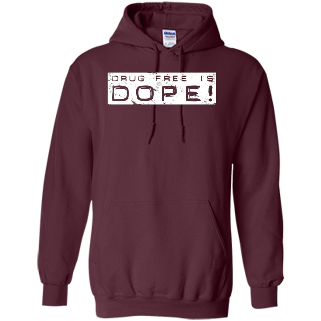 Drug Free Is Dope T-shirt Maroon