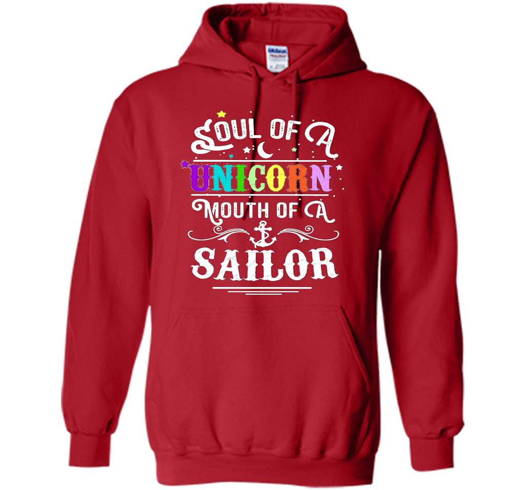 Soul Of A Unicorn Mouth Of A Sailor T-shirt Red