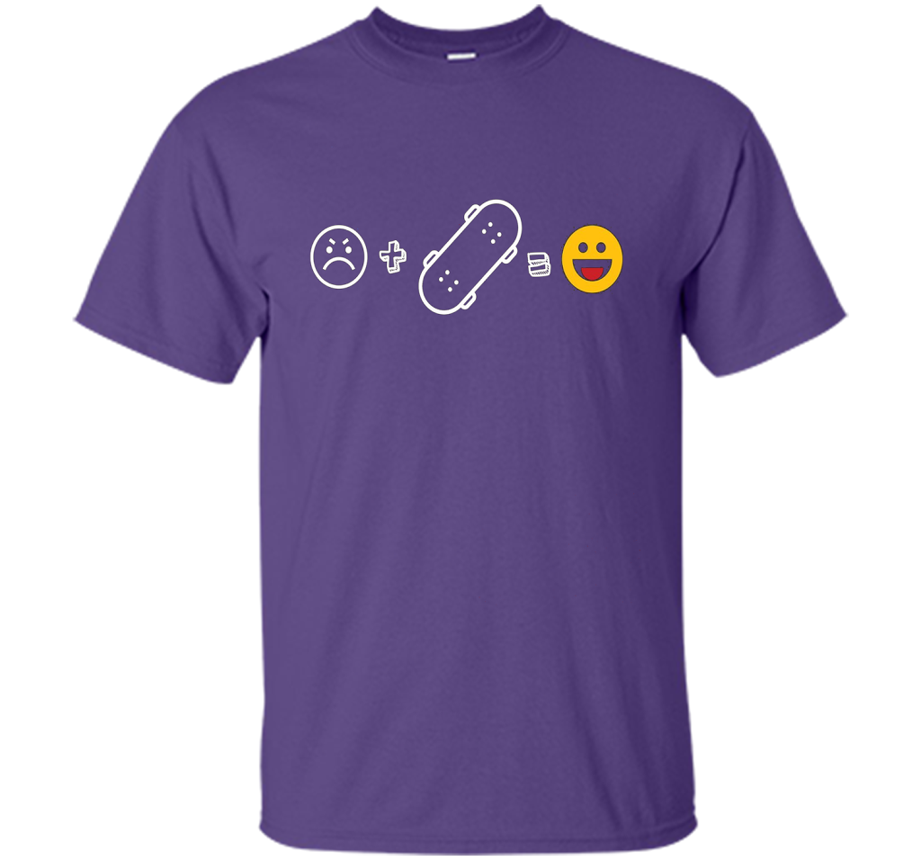 Sad Face But Add Skateboard than very Fun Gift T Shirt shirt Purple