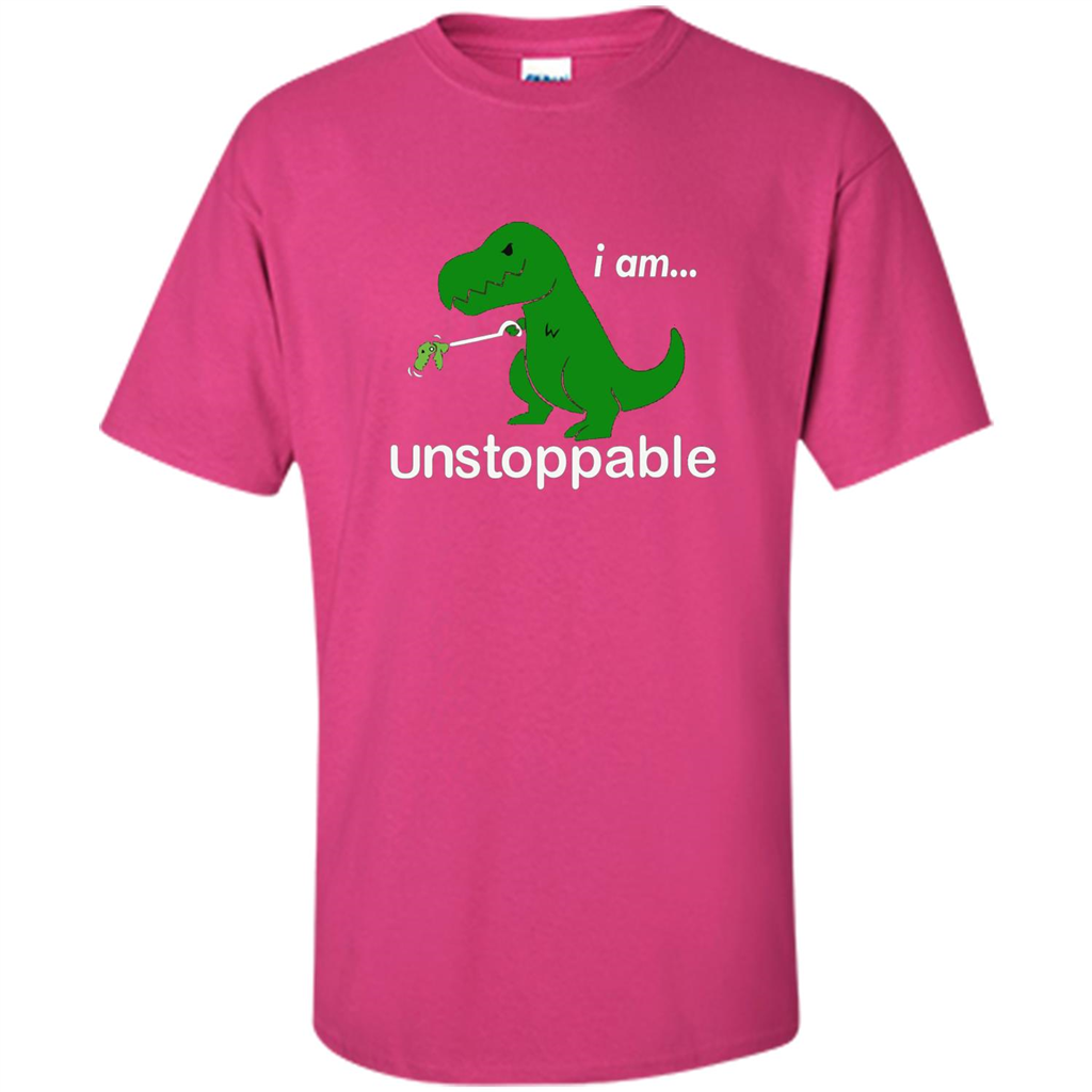 Rex Dinosaur T-shirt I Am Unstoppable Heliconia