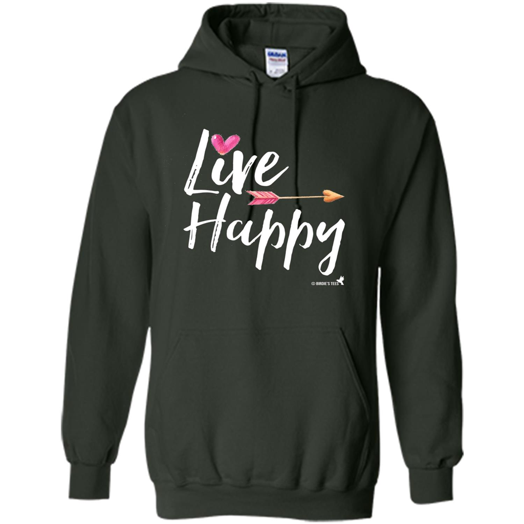 Live Happy T-shirt Forest Green