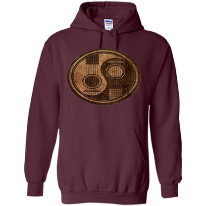 Best gift for Guitar T-shirt Guitar Ying-Yang Gift Maroon