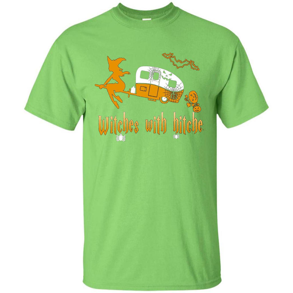 Halloween T-shirt Witches With Hitches T-shirt Lime