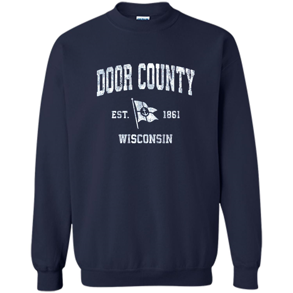 Door County Wisconsin WI Est 1861 T-shirt Navy