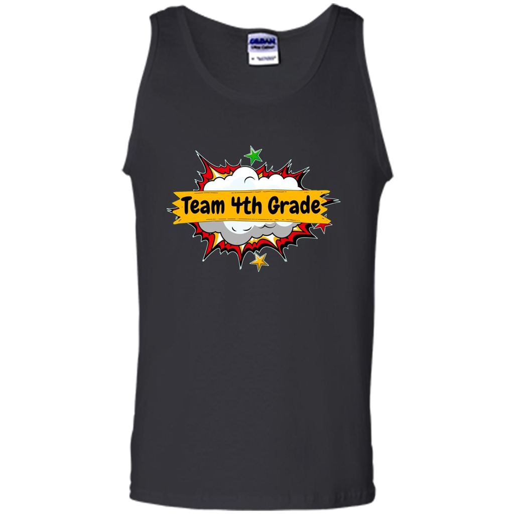 Team 4th Grade T-shirt Back To School Teacher Student T-shirt Black