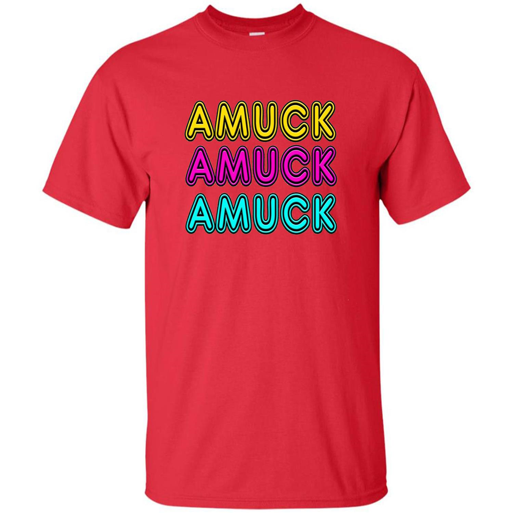Retro Neon Sign Witches Run Amuck On Halloween T-Shirt Red