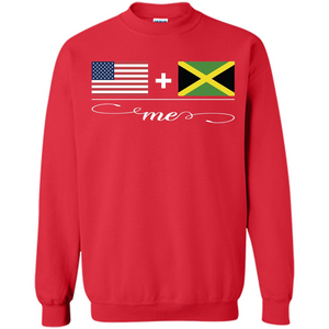 American + Jamaican = Me USA and Jamaica Flags T-shirt