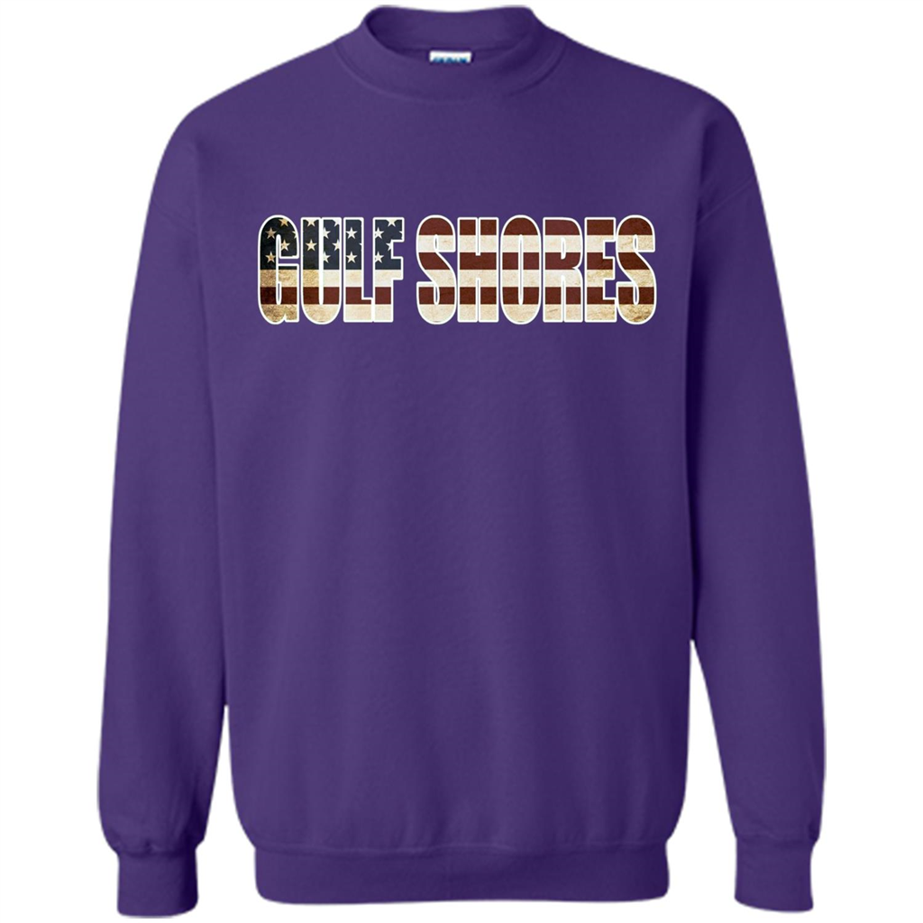 American T-shirt Straight Outta Gulf Shores US Flag Patriotic T-shirt Orange