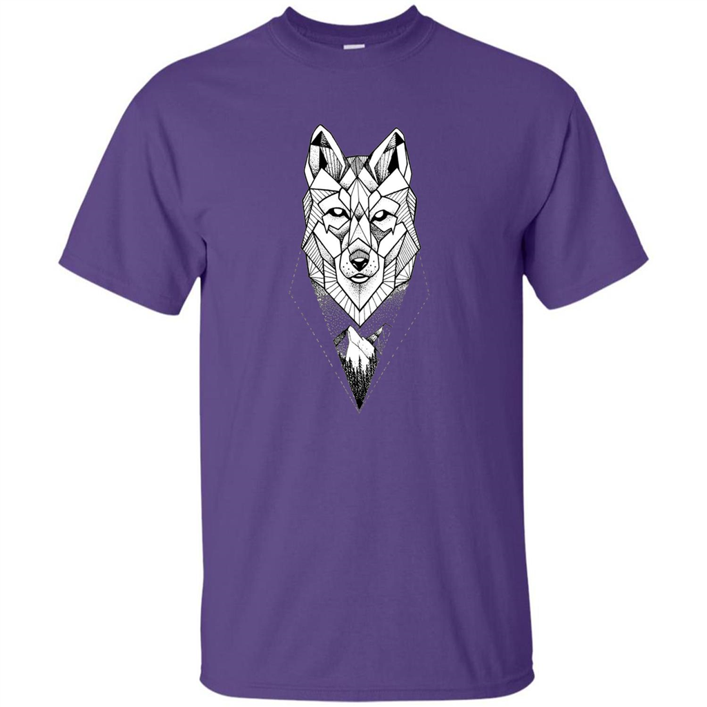 Wolf Moon Mountain Dreamcatcher Bohemian Spirit T-shirt Purple