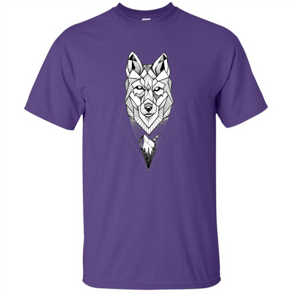 Wolf Moon Mountain Dreamcatcher Bohemian Spirit T-shirt Purple