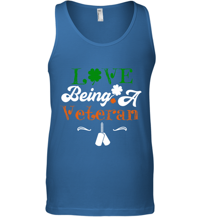 Love Being A Veteran Saint Patricks Day Shirt Tank Top Royal