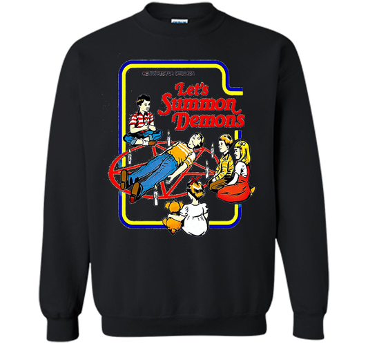 Let's summon demons T-shirt funny T-shirt Black