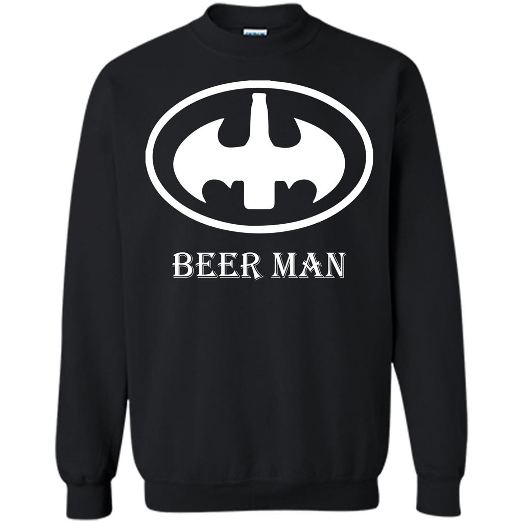 Beer Man T-shirt Funny Logo T-shirt Black
