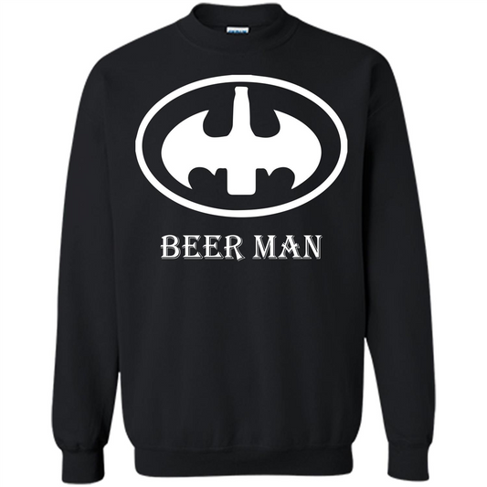 Beer Man T-shirt Funny Logo T-shirt Black