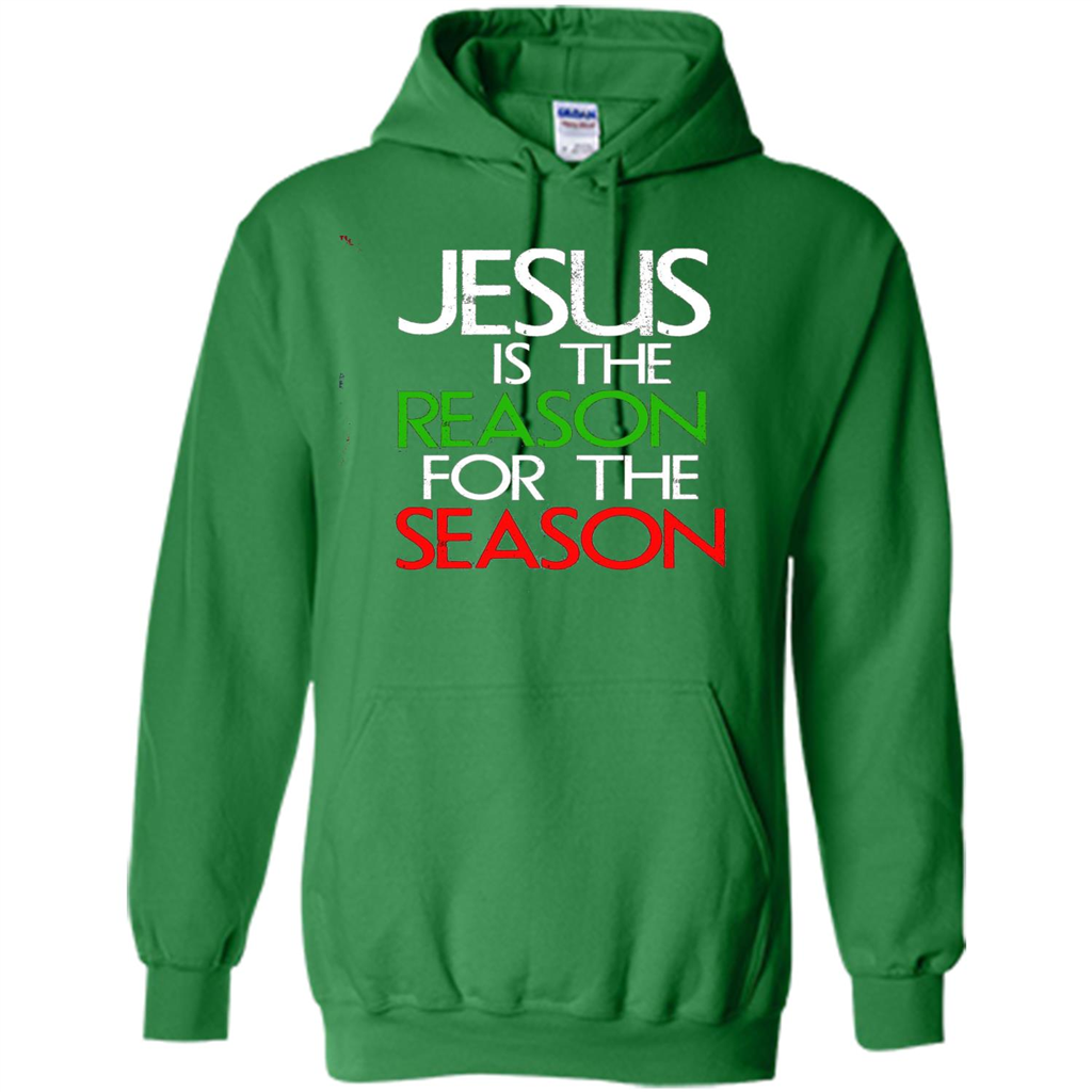 Jesus Is The Reason For The Season Christmas Christian T-Shirt Irish Green