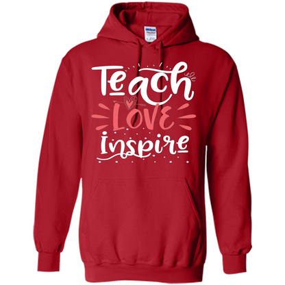 Teach Love Inspire Teacher Teaching T-shirt For Teacher Red