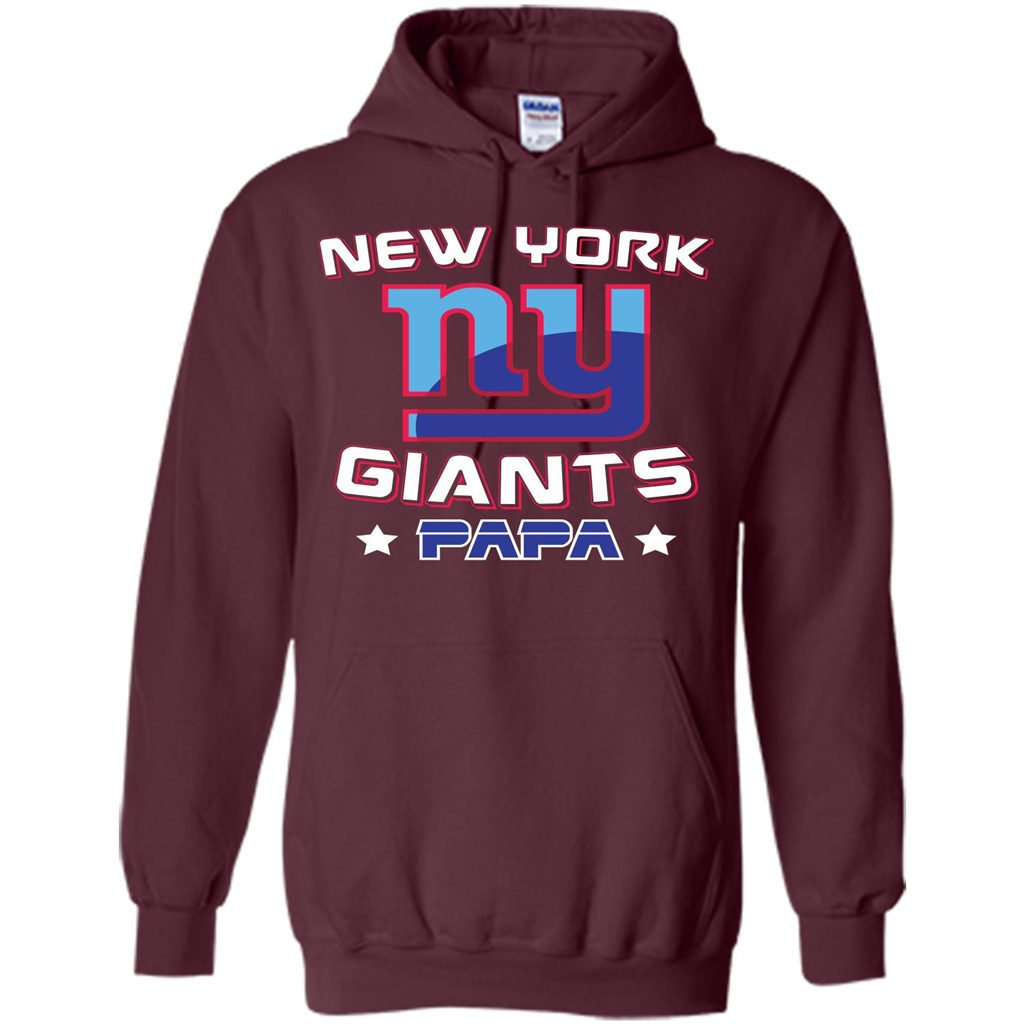 Football T-shirt New York Ny Giants Papa Maroon