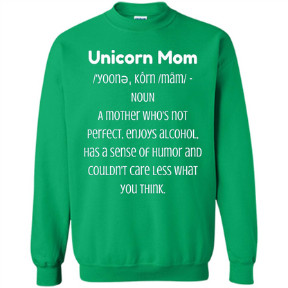Fun Mom T-shirt - Unicorn Mom Definition Irish Green