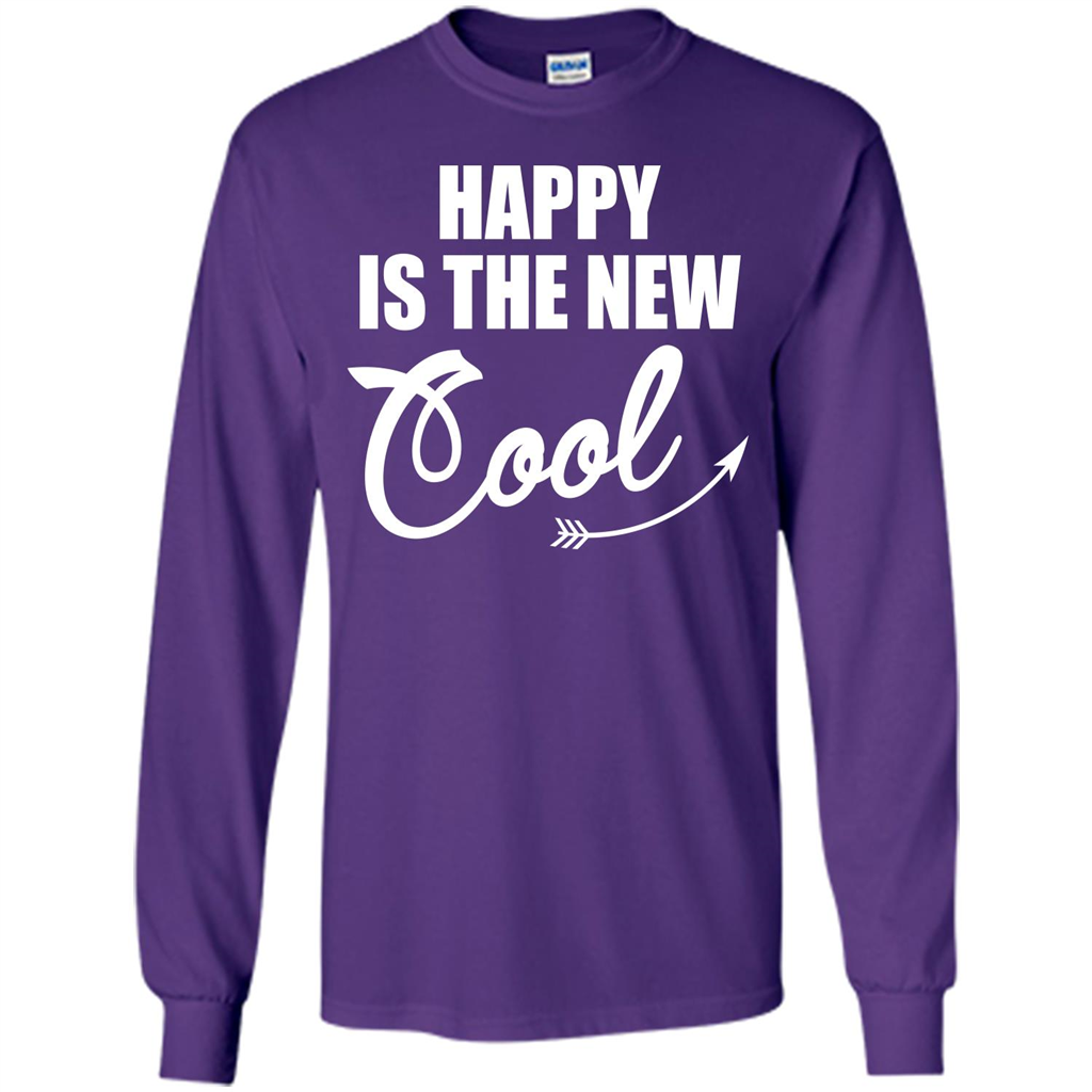 Happy Is The New Cool T-shirt Purple