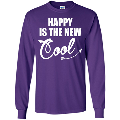 Happy Is The New Cool T-shirt Purple