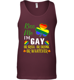Kiss Me I'm Gay Or Irish Or Drunk Or Whatever Lgbt ShirtCanvas Unisex Ringspun Tank