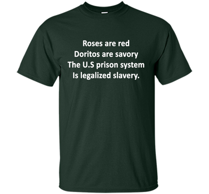 The U.S Prison System Is Legalized Slavery T-shirt Forest Green