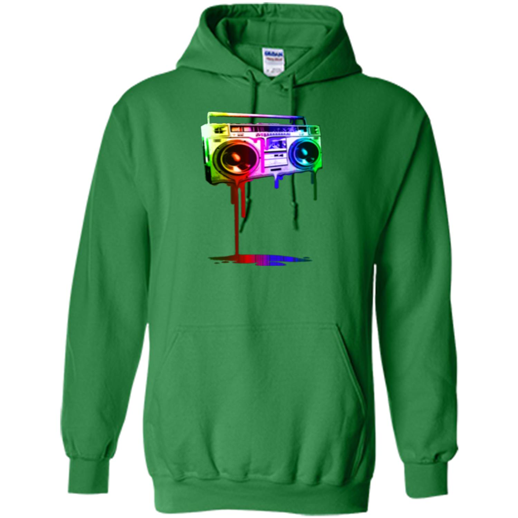 Melting Boombox Digital Rainbow Look Irish Green