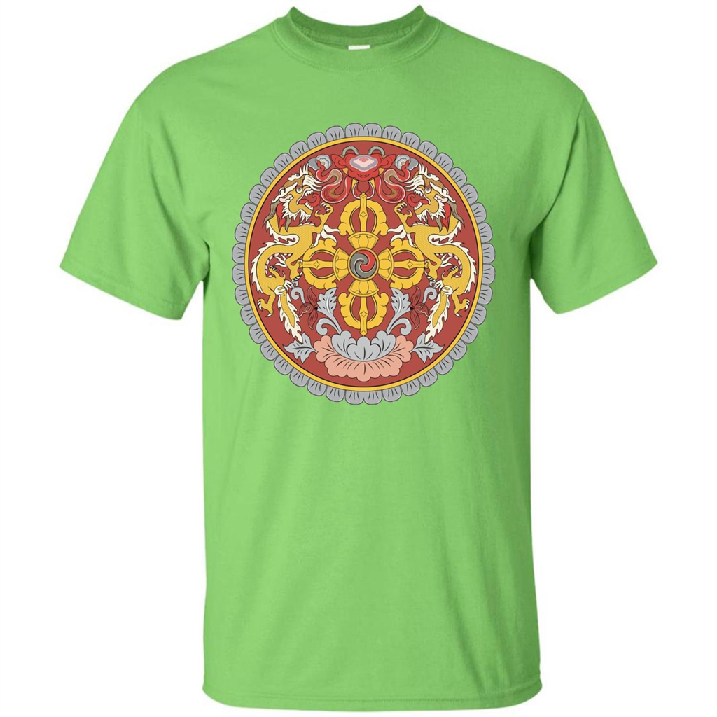 Emblem Of Bhutan T-shirt Lime