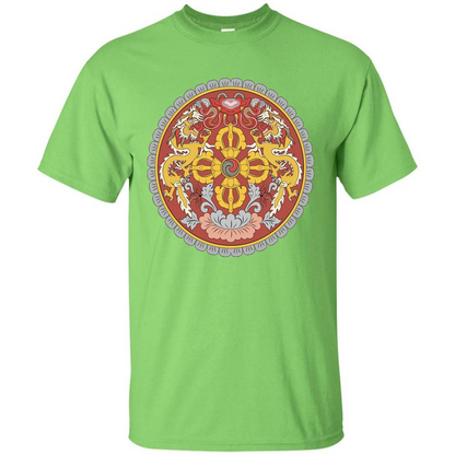Emblem Of Bhutan T-shirt Lime