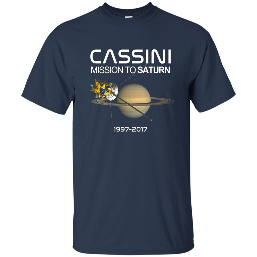 Cassini Mission to Saturn Space T-Shirt Navy