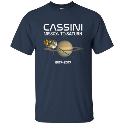 Cassini Mission to Saturn Space T-Shirt Navy