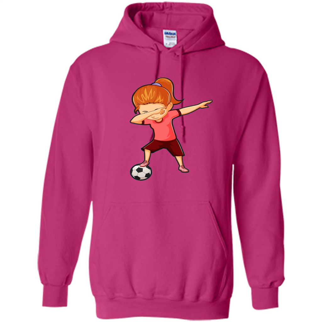 Soccer T-shirt For Girls Funny Dabbing Dab Dance Soccer Ball Heliconia