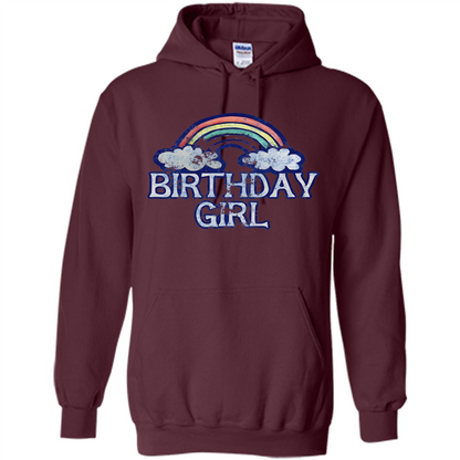 Birthday Girl Rainbow T-shirt Maroon