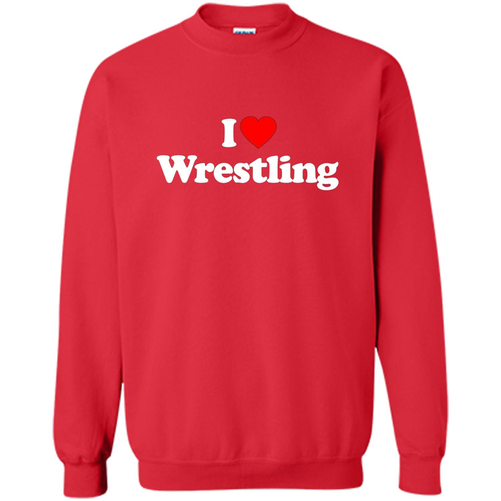 I Love Wrestling T-shirt Red