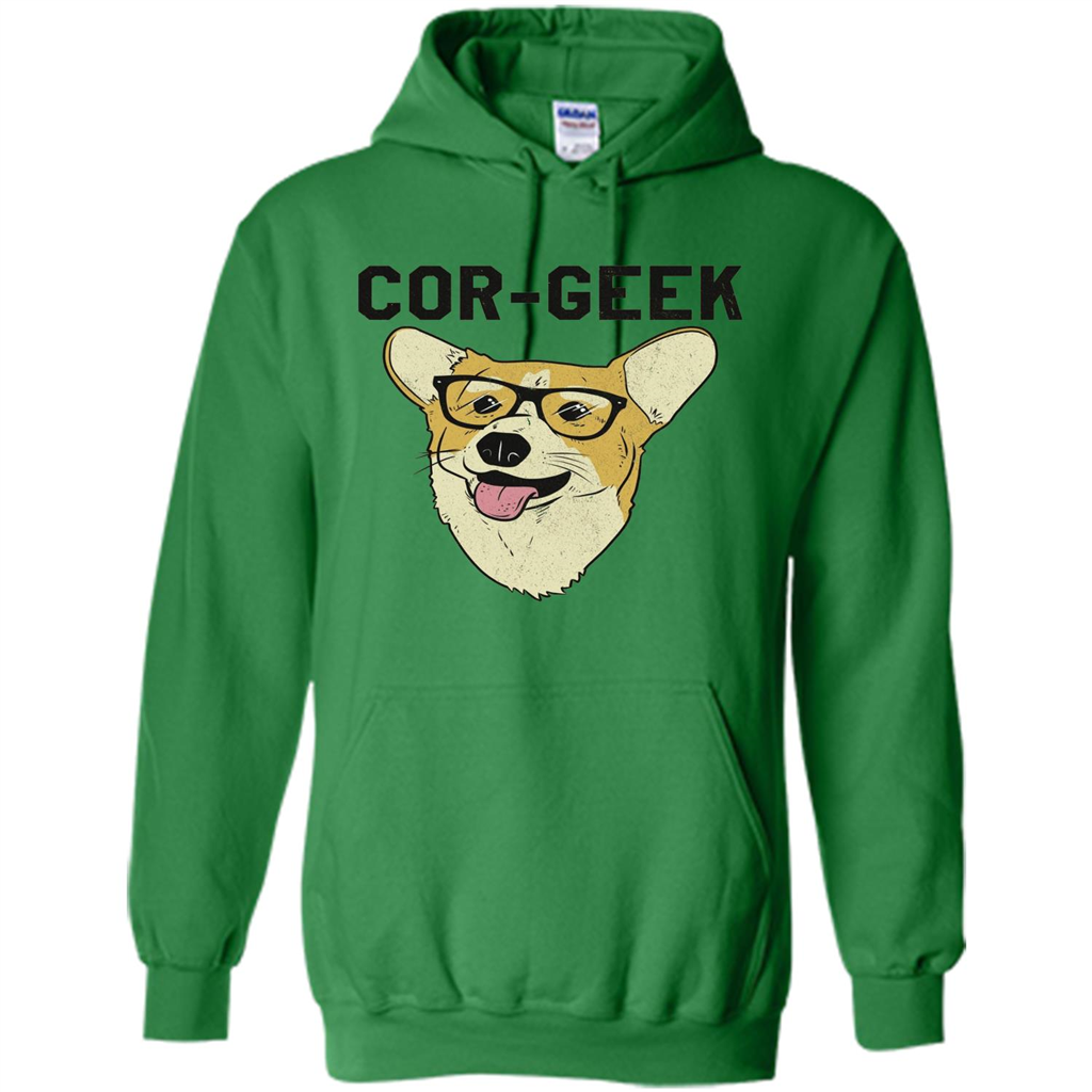 Cor-Geek Funny Corgi Nerd T-shirt Irish Green