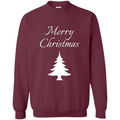 Merry Christmas Xmas Tree T-Shirt Maroon