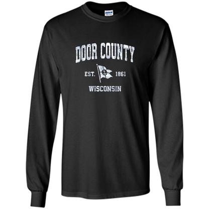 Door County Wisconsin WI Est 1861 T-shirt Black
