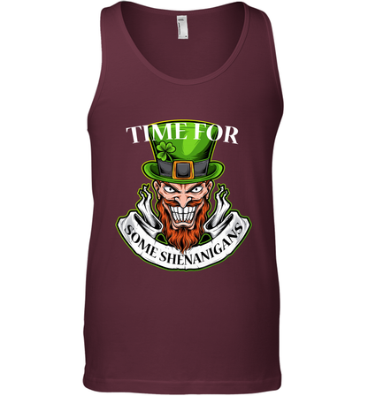 Time For Some Shenanigans Irish Shirt Tank Top Maroon