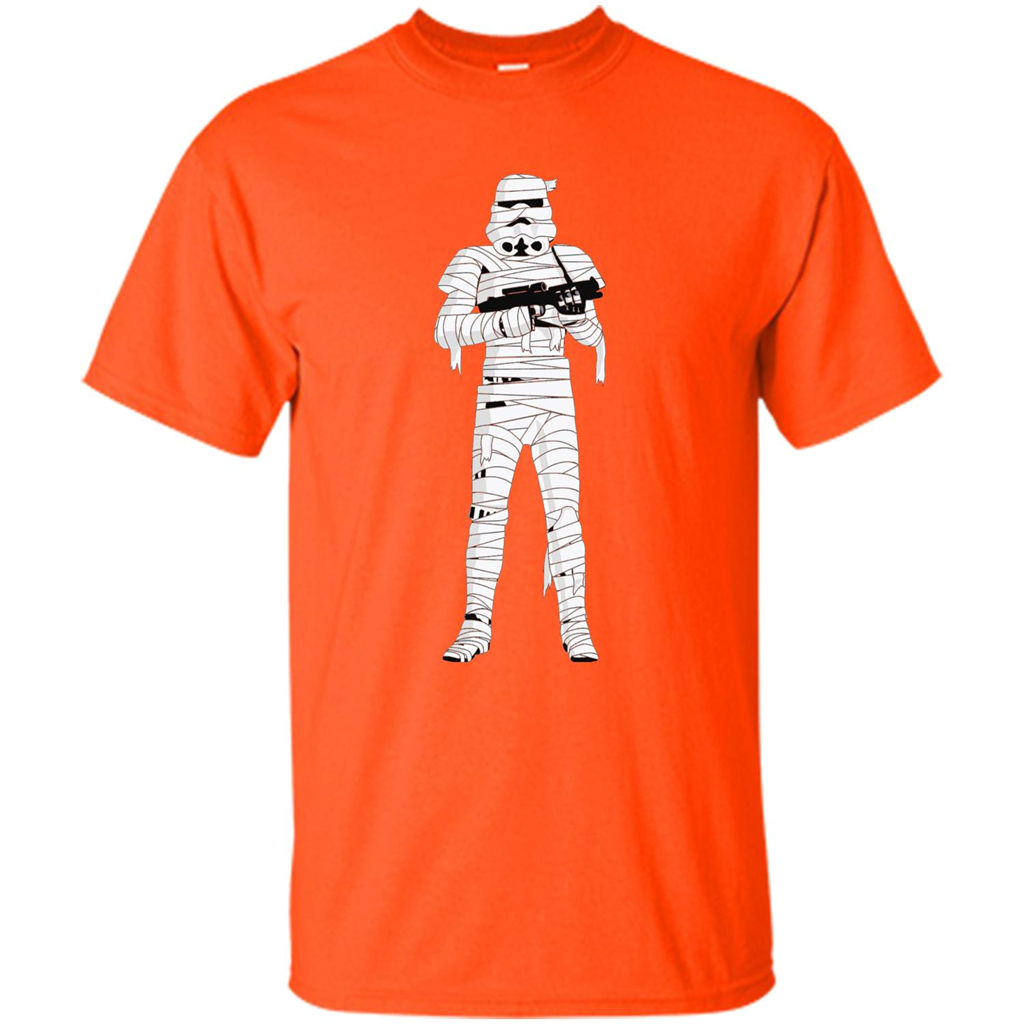 Stormtrooper Mummy Wraps Halloween T-Shirt Orange