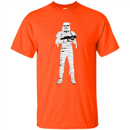 Stormtrooper Mummy Wraps Halloween T-Shirt Orange