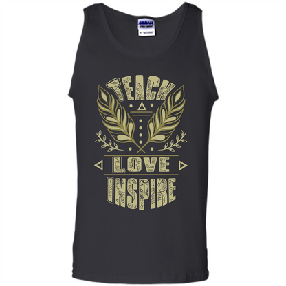 Teacher T-shirt Teach Love Inspire T-shirt Black