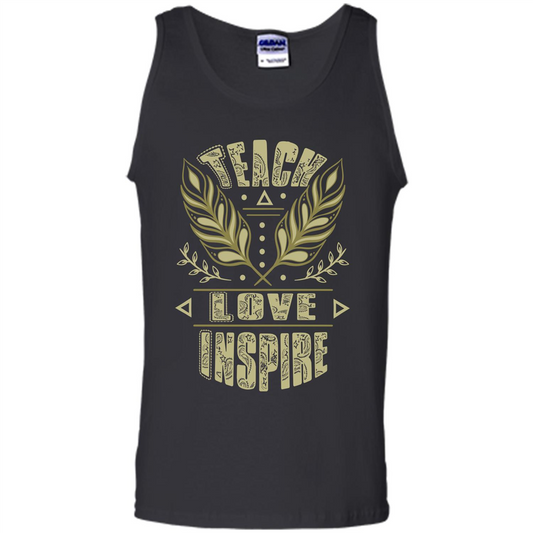Teacher T-shirt Teach Love Inspire T-shirt Black