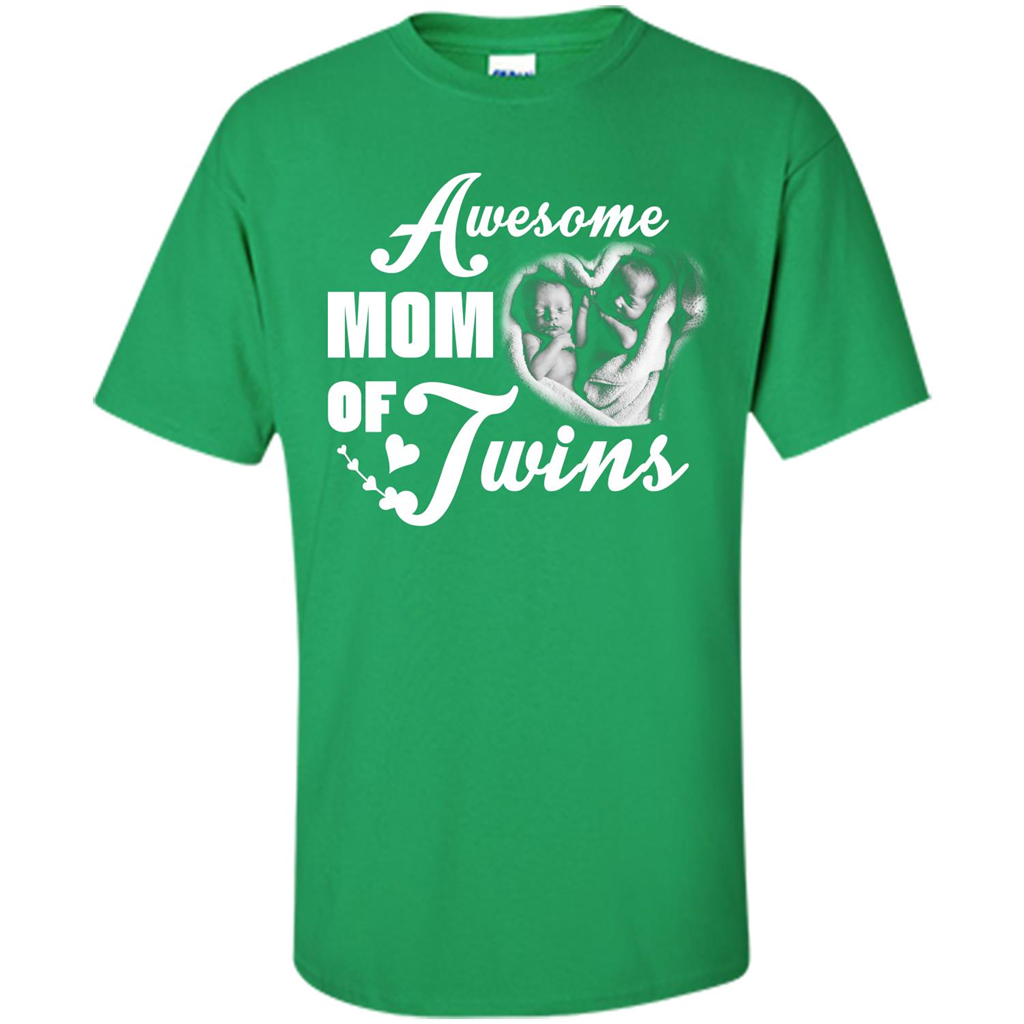 Mommy T-shirt Awesome Mom Of Twins Irish Green