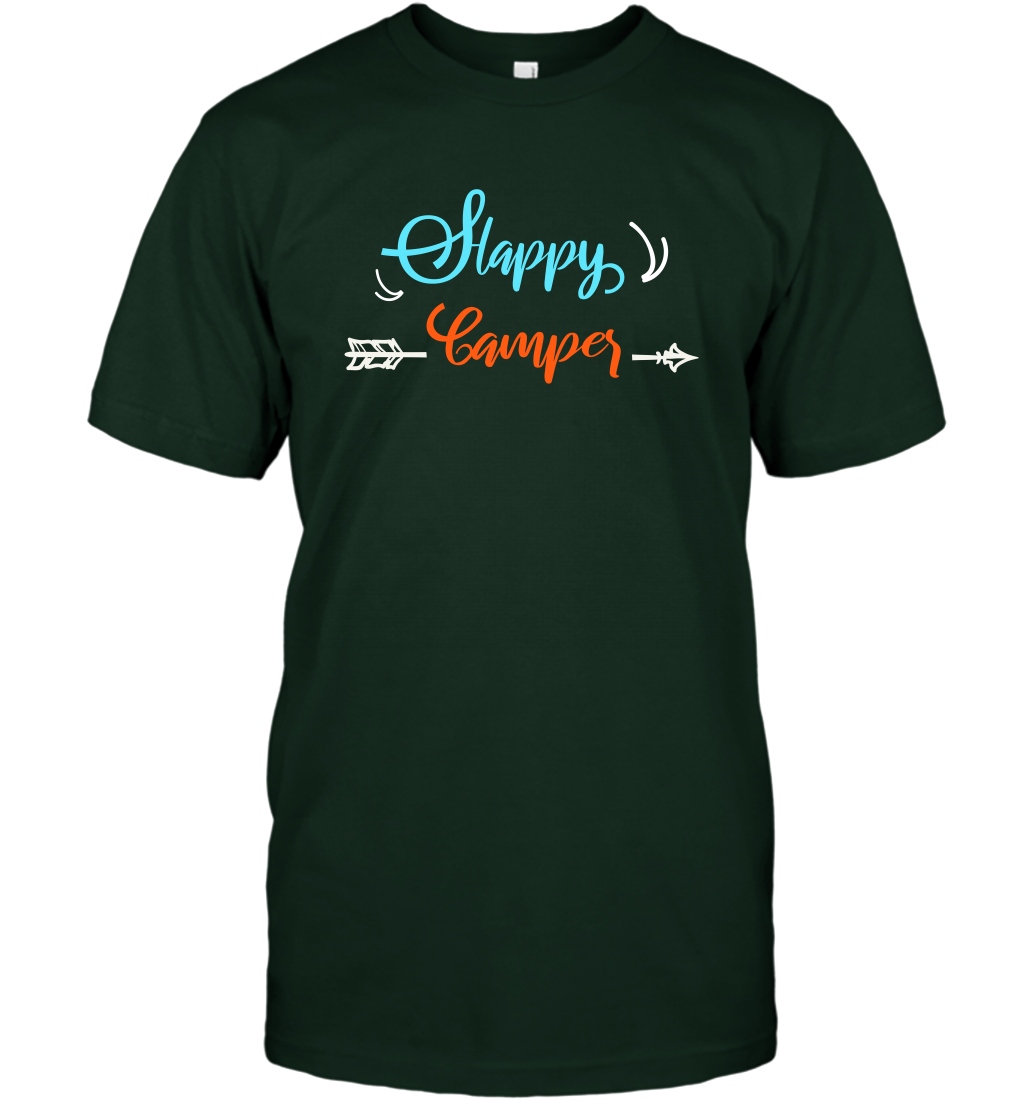 Happy Camper Shirt T-Shirt T-Shirt Forest Green