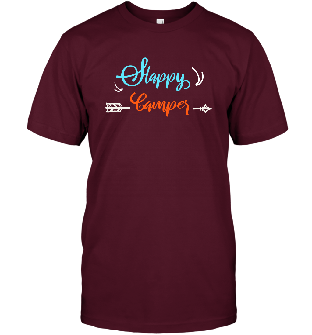 Happy Camper Shirt T-Shirt T-Shirt Maroon