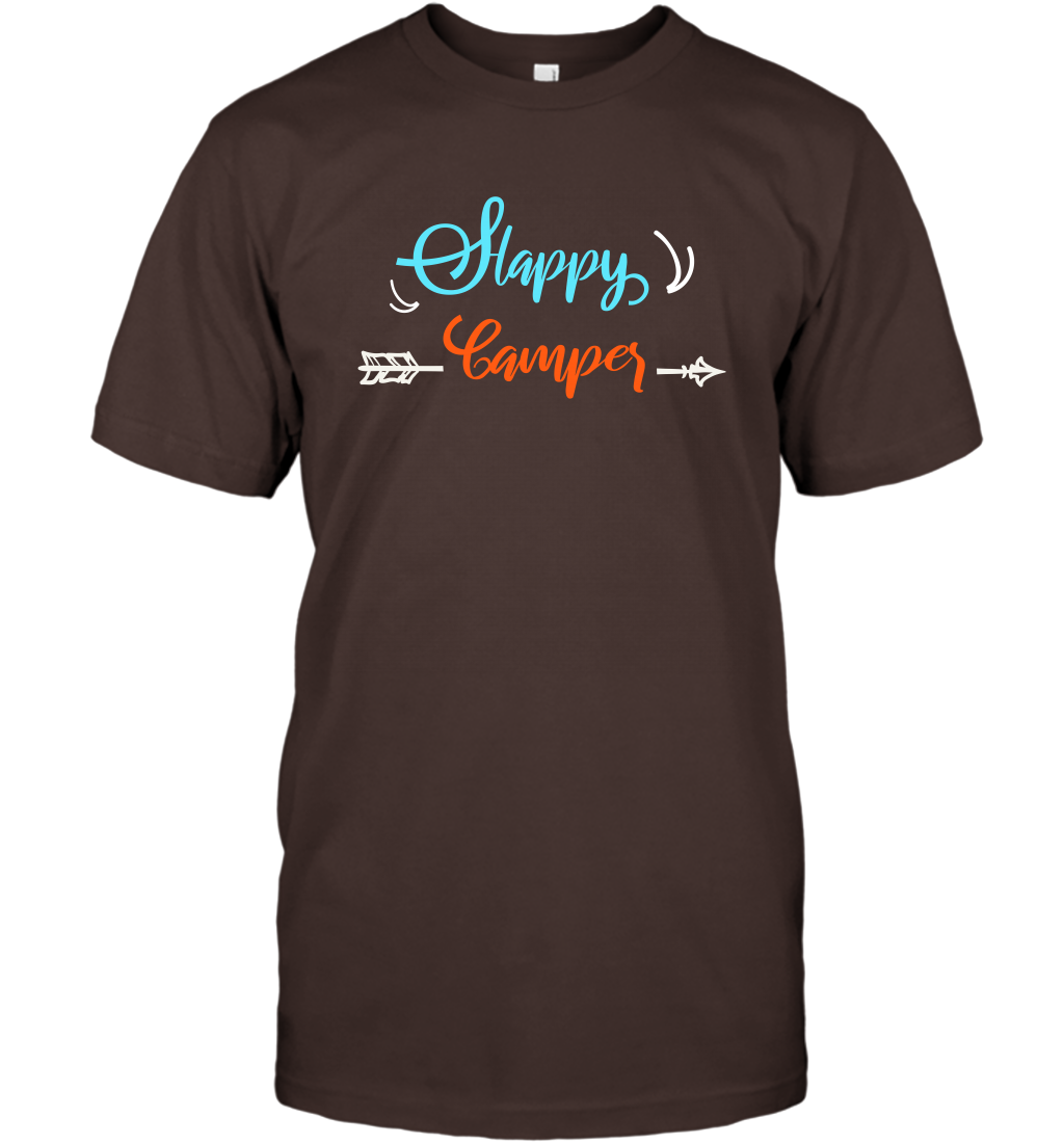Happy Camper Shirt T-Shirt T-Shirt Dark Chocolate