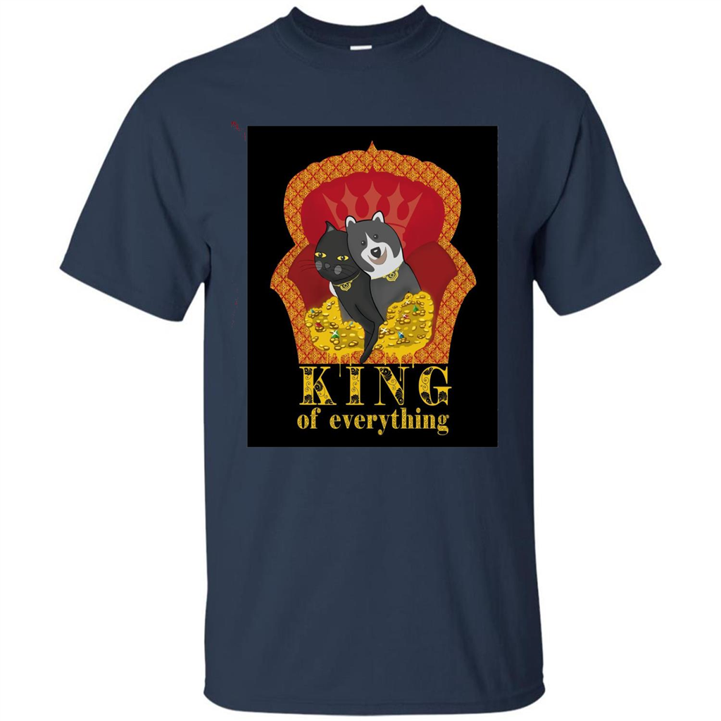 Cats And Dogs Lovers T-shirt King Of Everything Navy