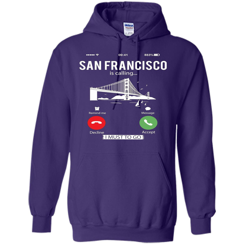 Traveling T-shirt San Francisco Is Calling I Must Go To T-Shirt Purple
